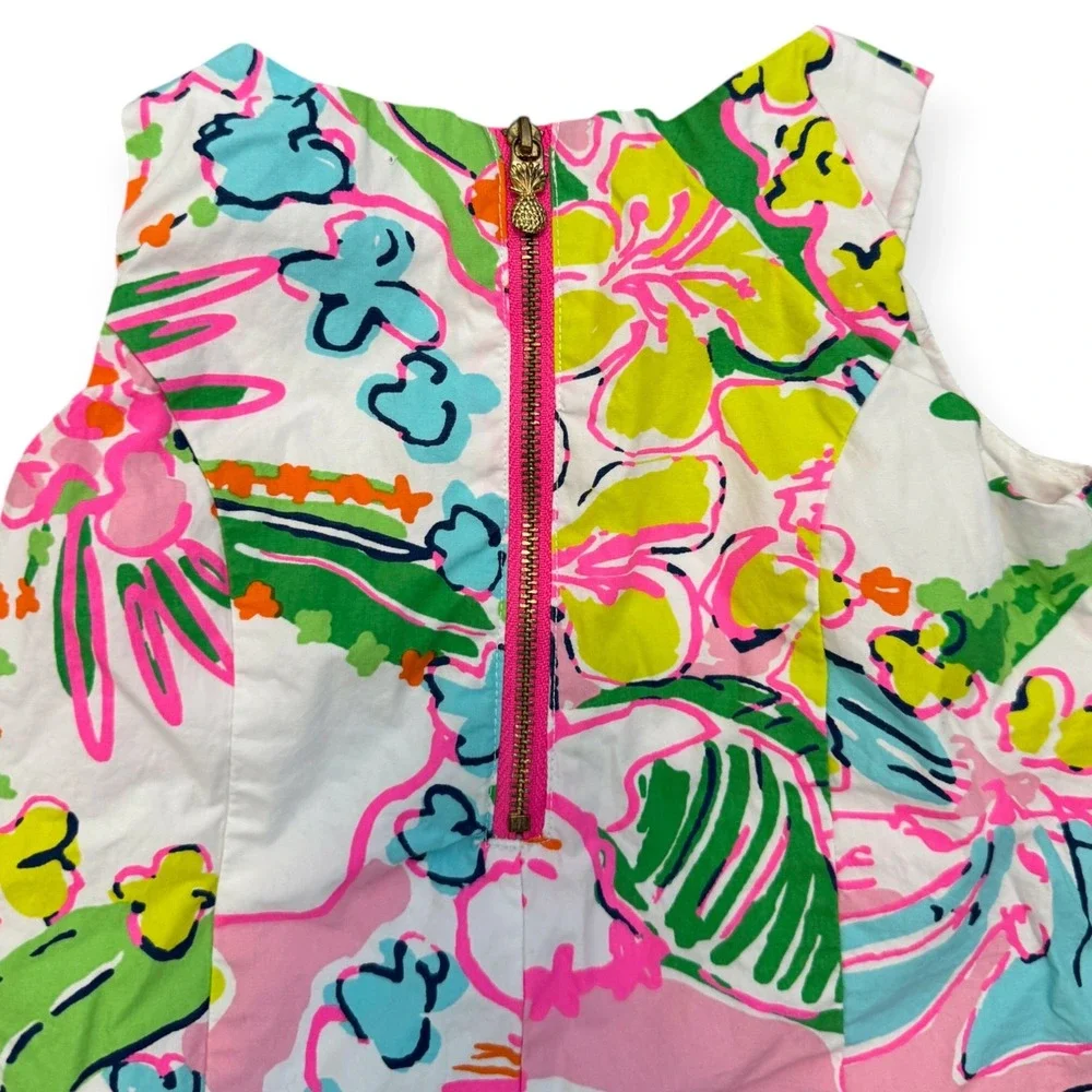 Lilly Pulitzer Target 20th Anniversary Floral Soutache Shift Dress 2T Pink Green
